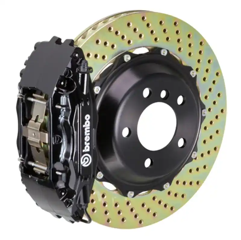 Popular Brembo 02-07 Impreza/ wRX (GD/GG) Front GT BBK 4 Piston Cast 2pc 332x32 2pc Rotor Drilled-Black