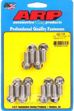 ARP 3/8 x .750 drilled SS header bolt kit Affordable