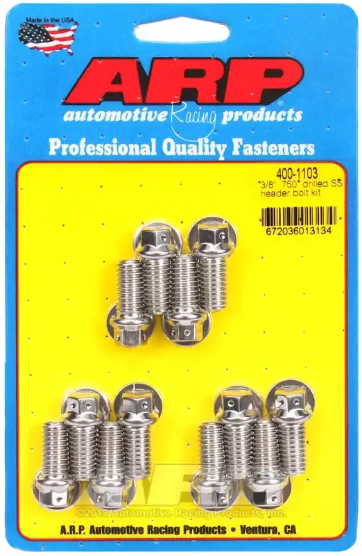 ARP 3/8 x .750 drilled SS header bolt kit Affordable