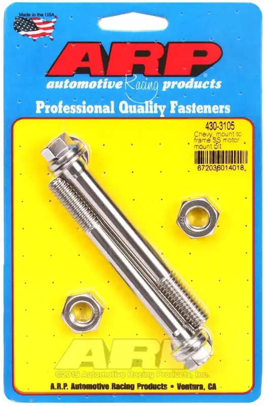 Authentic ARP Chevy Mount to Frame SS Motor Mount Bolt Kit