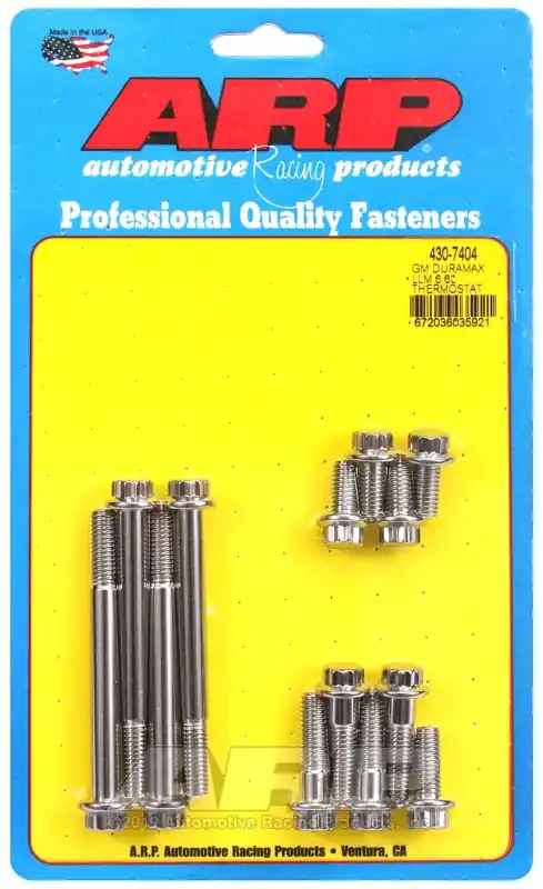 ARP GM Duramax LMM 6.6L 12PT SS (street) thermostat housing bolt kit Buy Online