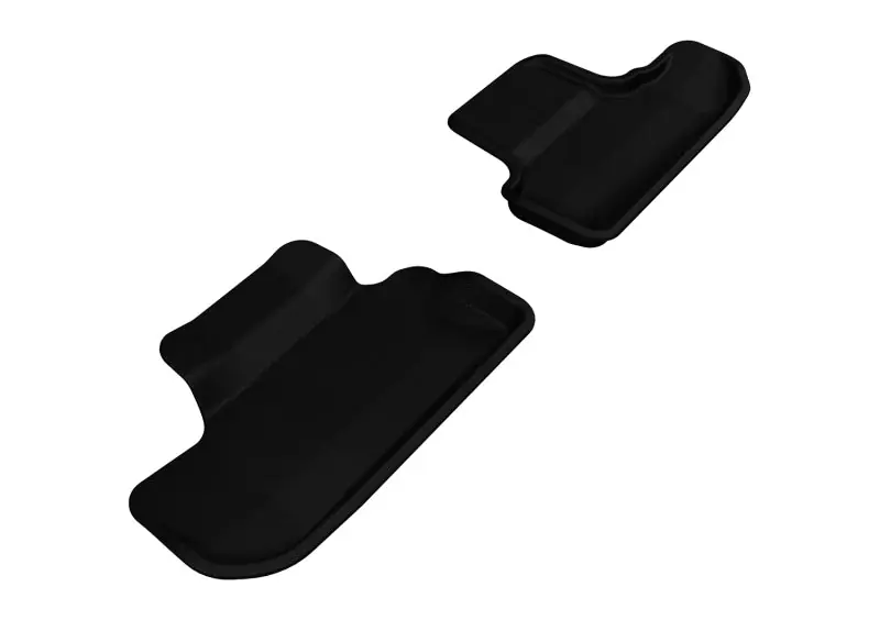 3D MAXpider 2008-2010 Dodge Challenger Kagu 2nd Row Floormats - Black Must Have
