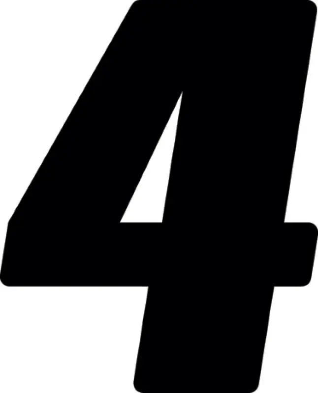 Hardline Dirt Digits 3pk 4 in. - High Gloss Number 4 - Black Place Order