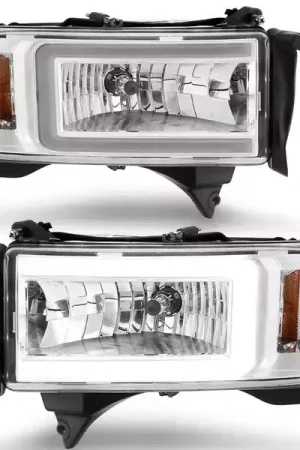 Anzo Chrome Crystal U-Bar Headlights 111555 | RealTruck Place Order