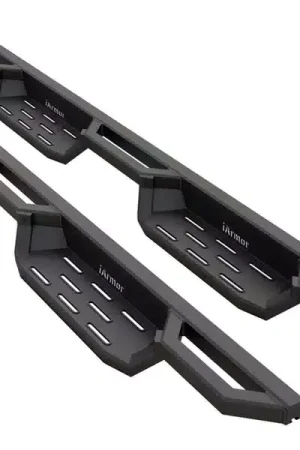 APS Black Square Tube Drop Style Nerf Bars IA10NAJ7B | RealTruck Buy Online