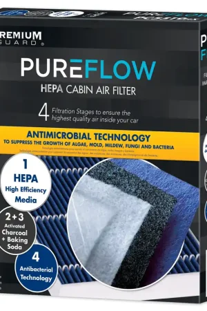 PUREFLOW 2026 Toyota GR Corolla Cabin Air Filter with HEPA and Antibacterial Technology, PC99237HX Popular