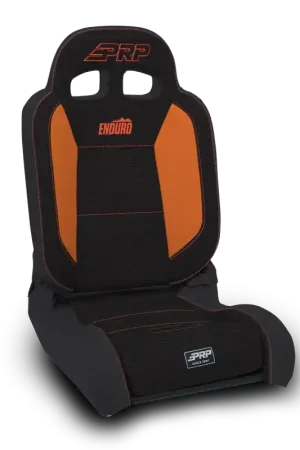 Limited Time PRP EnduroDaily Reclining Suspension Seat - Black/Orange Tweed - Driver