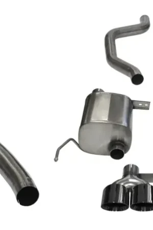 Corsa 15-19 Chevy Corvette Z06 3in Cat Back Exhaust Black Pro-Series Quad 4.5in Tip (Xtreme Deal