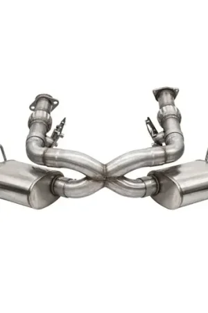 Corsa 20-25 Corvette C8 3in Valved Cat-Back 4.5in Blk Quad Tips Fits Factory Perf Exhaust DeletesAFM Professional Grade