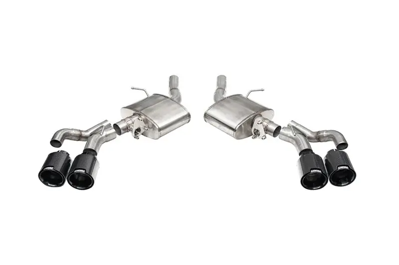 Corsa 22-25 Caddy CT5-V Blackwing 3in Axle-Back - Act. Exh. - Dual Rear Exit - Twin 4.5in Blk CF Tip Cheap