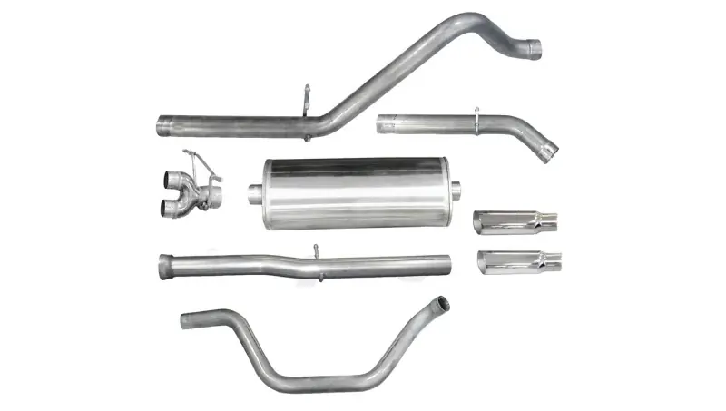 Free Shipping Corsa 2011-2013 Chevrolet Silverado Crew Cab/Short Bed 1500 6.2L V8 Polished Sport Cat-Back Exhaust
