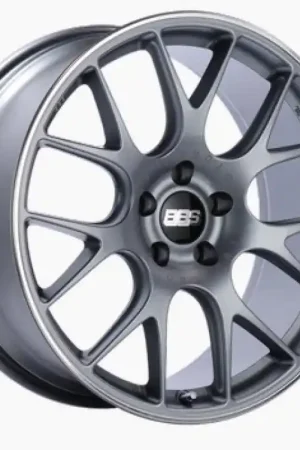 Bargain BBS CH-R 18x9 5x120 ET44 Satin Titanium Polished Rim Protector Wheel -82mm PFS/Clip Required