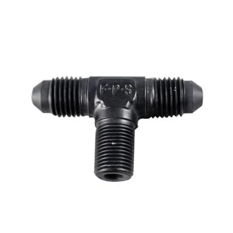 High Quality Fragola -3AN Tee 1/8 NPT On The Side - Black