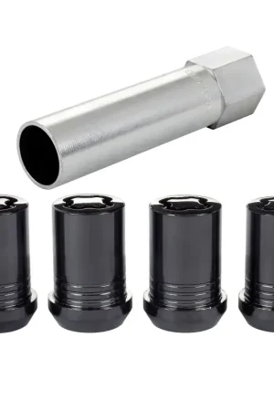 Limited Offer McGard Wheel Lock Nut Set - 4pk. (Tuner / Cone Seat) M12X1.25 / 13/16 Hex / 1.24in. Length - Black