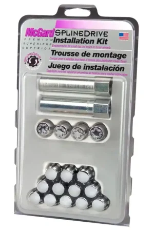 McGard SplineDrive Tuner 4 Lug Install Kit w/Locks & Tool (Cone) M12x1.25 / 13/16 Hex - Chrome (CS) Cheap