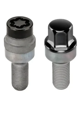 Authentic McGard 5 Lug Hex Install Kit w/Locks (Radius Seat Bolt) M14X1.5 / 17mm Hex / 28.1mm Shank L. - Black