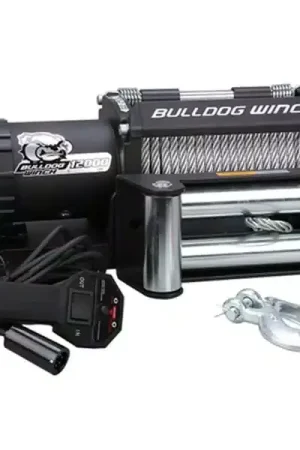 Instant Buy BullDog 12,000 LB Low Profile Trailer Winch - Wire Rope 10039 | RealTruck