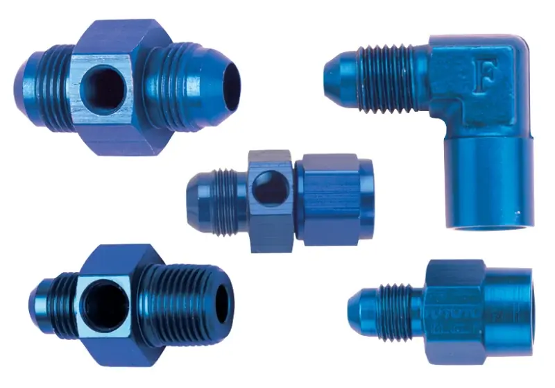 Order Now Fragola Inline Gauge Adapter -10AN Male x -10AN Fem - Black