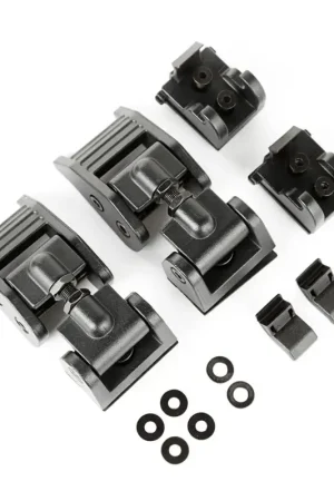 Instant Buy Rugged Ridge 07-18 Jeep Wrangler JK Textured Black Hood Catches