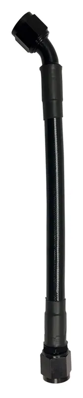 Flash Sale Fragola -10AN Ext Black PTFE Hose Assembly Straight x 45 Degree 20in