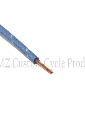 Instant Buy NAMZ OEM Color Cloth-Braided Wire 25ft. Pack 16g - Blue w/White Tracer