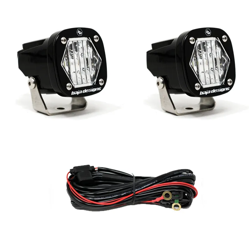Free Delivery Baja Designs S1 LED Light Pod, Wide Cornering (Pair) - 387805