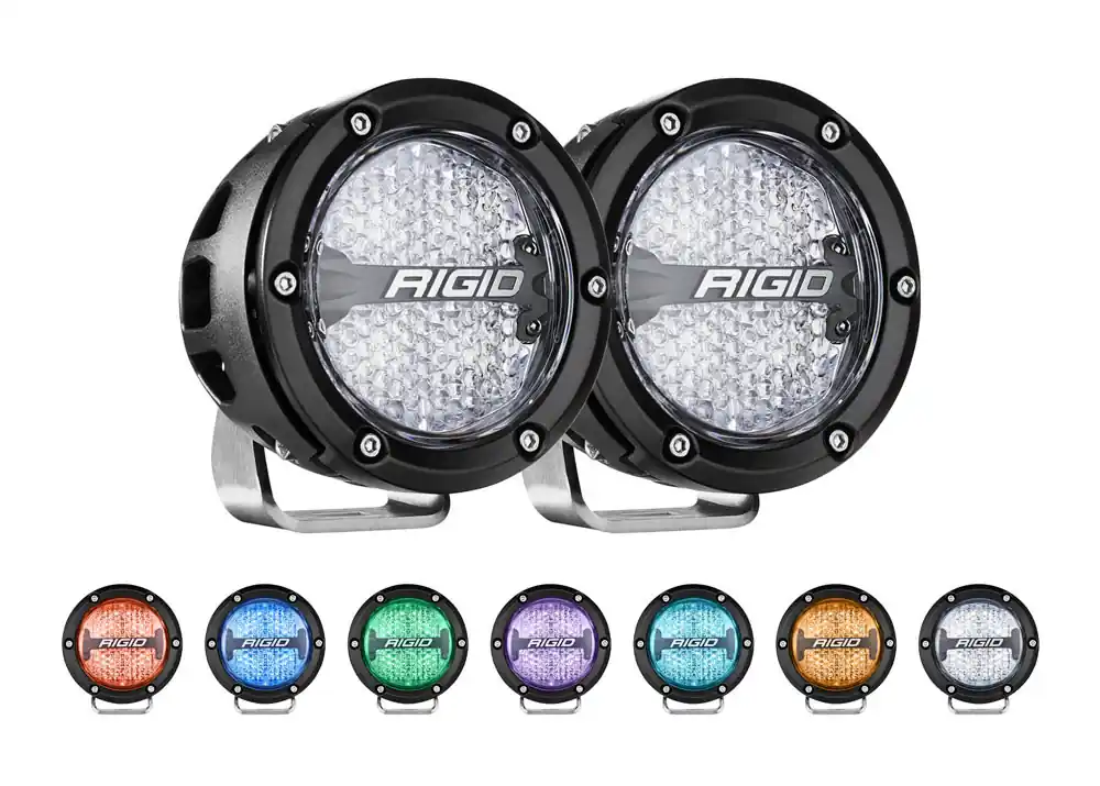 Markdown RIGID 360-Series RGBW 4 in. Round Lights, Diffused (Pair) - 36400