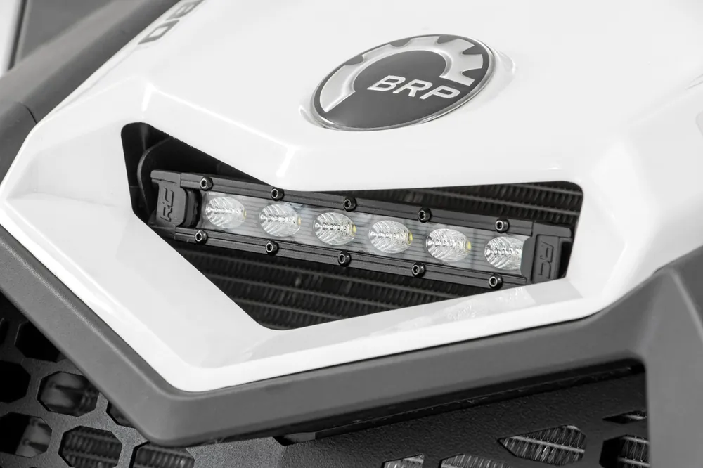 Place Order Rough Country LED Light Cowl Mount, Black, 6 in., Slimline for Can-Am Maverick X3 17-22 - 97020