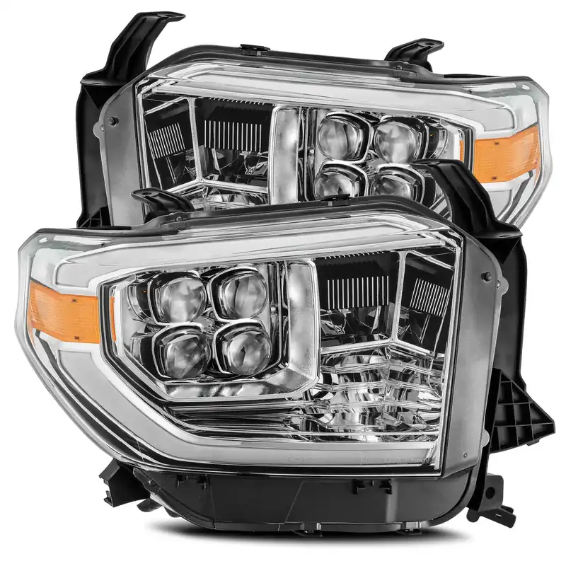 AlphaRex 14-19 Toyota Tundra Nova-Series LED Projector Headlights Plank Style Design Chrome w/ Activation Light and DRL - 880771 Top Rated