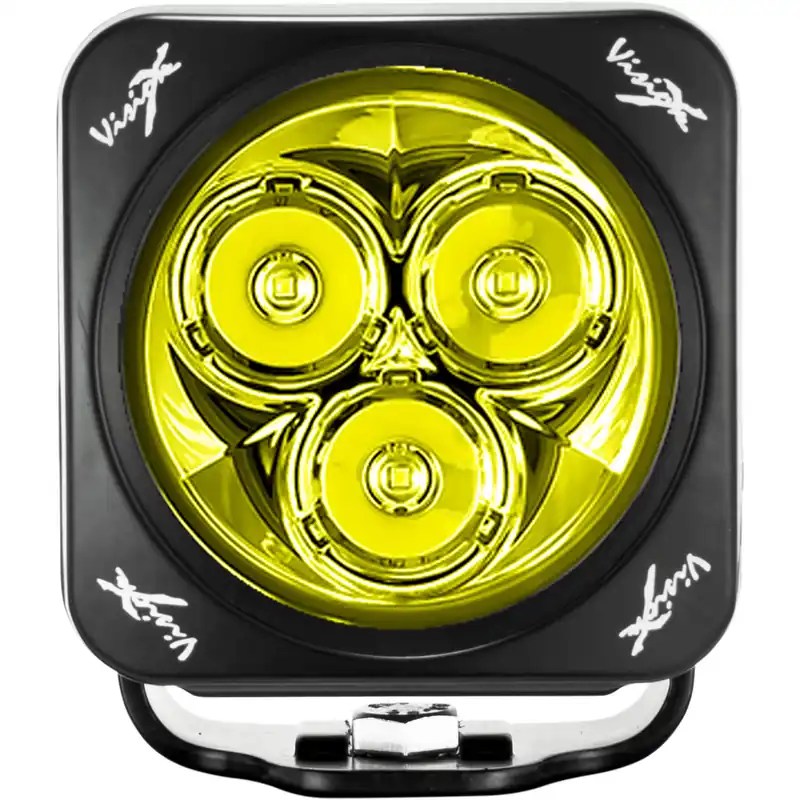 Deal Vision X Lighting Single 3.0" Square Selective Yellow 3 LED Cannon CG2 Light Including Pig Tail - CG2-OPM310SY