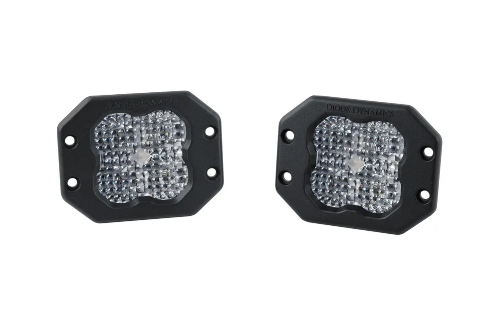 Top Rated Diode Dynamics SS3 Pro Amber Backlight White Flood Flush (Pair) - DD6932P