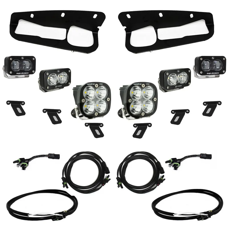 Clearance Baja Designs S2 SAE "Pro" Fog Pocket Light Kit, Upfitter Harness: 21+ Bronco, Steel Bumper - 448175UP
