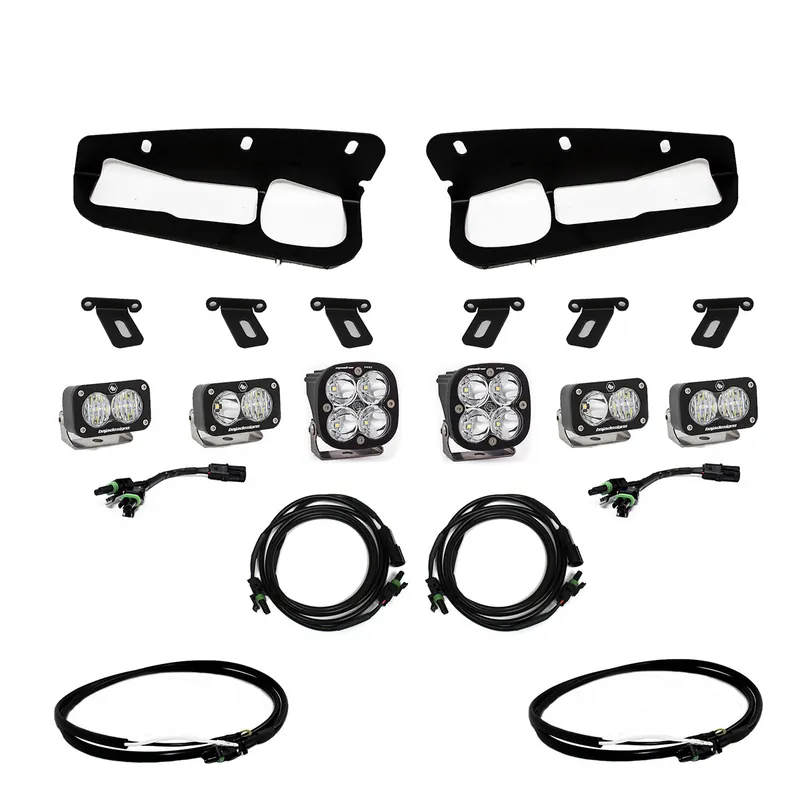 Buy Today Baja Designs Squadron Pro/Dual S2 Sport Fog Pocket Kit, Upfitter Harness: 21+ Bronco - 447763UP