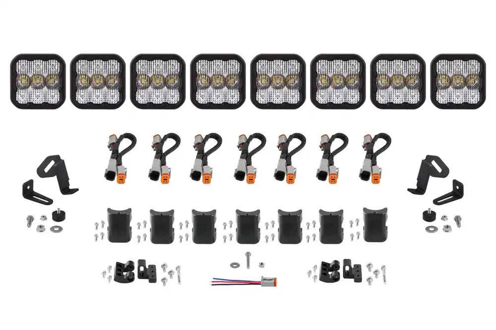 SS5 Sport Universal CrossLink 8-Pod Lightbar White Combo Diode Dynamics - DD6802 Crafted