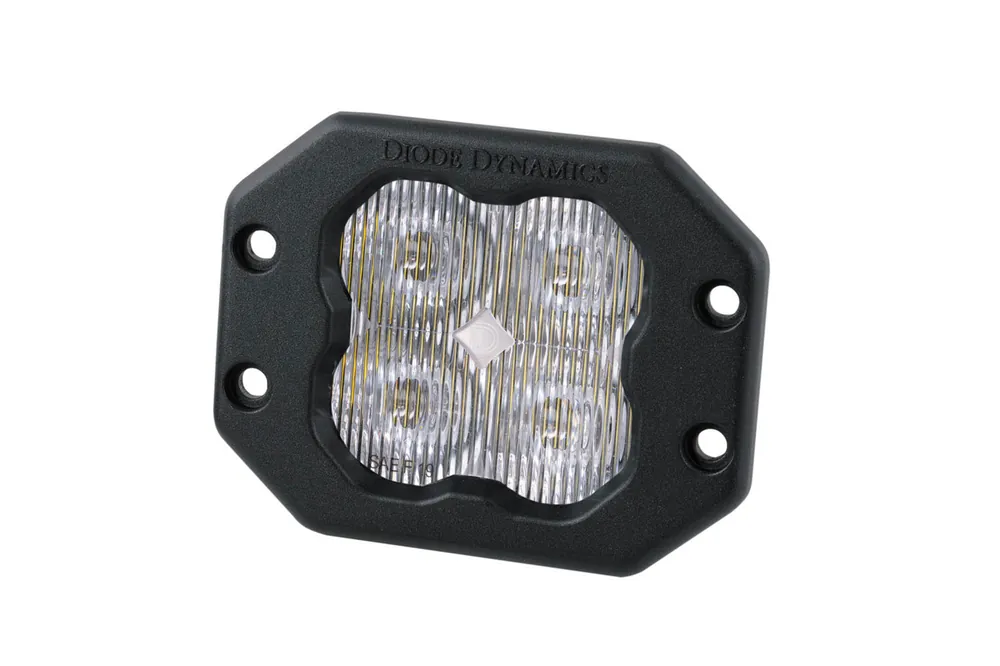 Diode Dynamics SS3 Pro Amber Backlight White SAE Fog Flush - DD6930S One Day Deal
