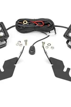 Get Yours Rough Country LED Light Kit - Rear Mount - 2 Inch Black Pair - Flood - Kawasaki Teryx 800/Teryx4 800 - 94007
