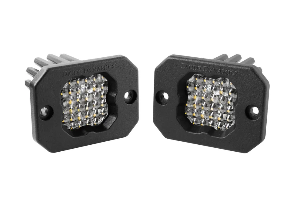 Diode Dynamics Stage Series C1 LED Pod Sport White Flood Flush Red Backlight Pair-DD6471P Reduced Price