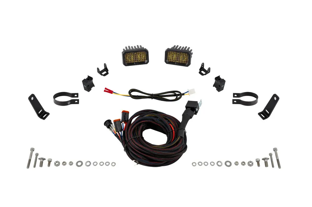 Diode Dynamics Stage Series 1.875 Inch Roll Bar Chase Light Kit SSC2 Pro Yellow - DD7876 Top Rated
