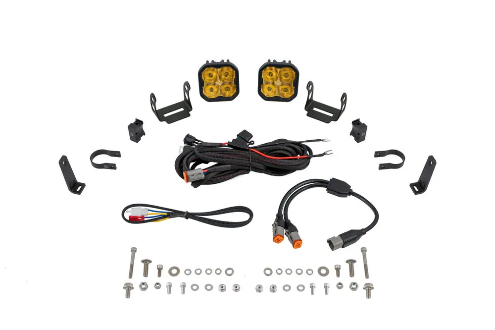 Diode Dynamics SS3 LED Bumper 1.5" Roll Bar Kit, Pro Yellow SAE Fog - DD7665 Clearance
