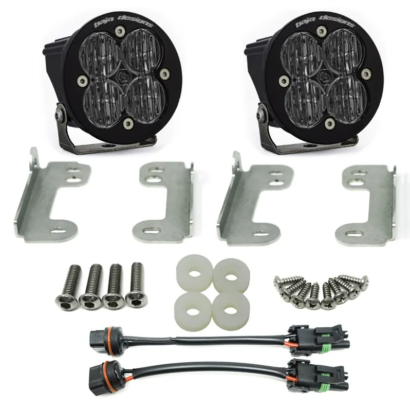 Big Sale Baja Designs Jeep JL Fog Pocket Kit For 18-20 Wrangler JL Sahara Squadron Clear Lens SAE FPK - 447635
