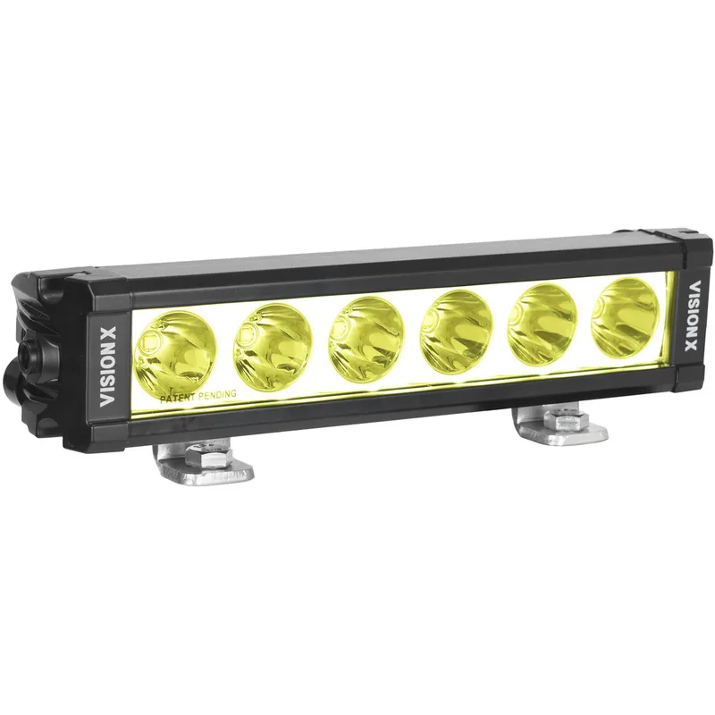 Vision X Lighting 9.41" XPL Series Halo Selective Yellow 6 LED Spot Light Bar Including End Cap Mounting L Bracket An - XPL-H6SYEMH Certified