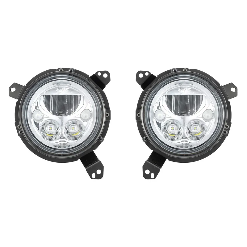 Vision X Lighting 18+ Jeep JL/JT Headlight Bright Chrome w/ White Halo - XIL-7RDKITJL Shop Now