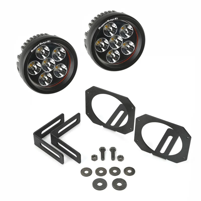 Rugged Ridge Jeep Wrangler JK LED Light/Mount Kit - 11232.27 Express Delivery