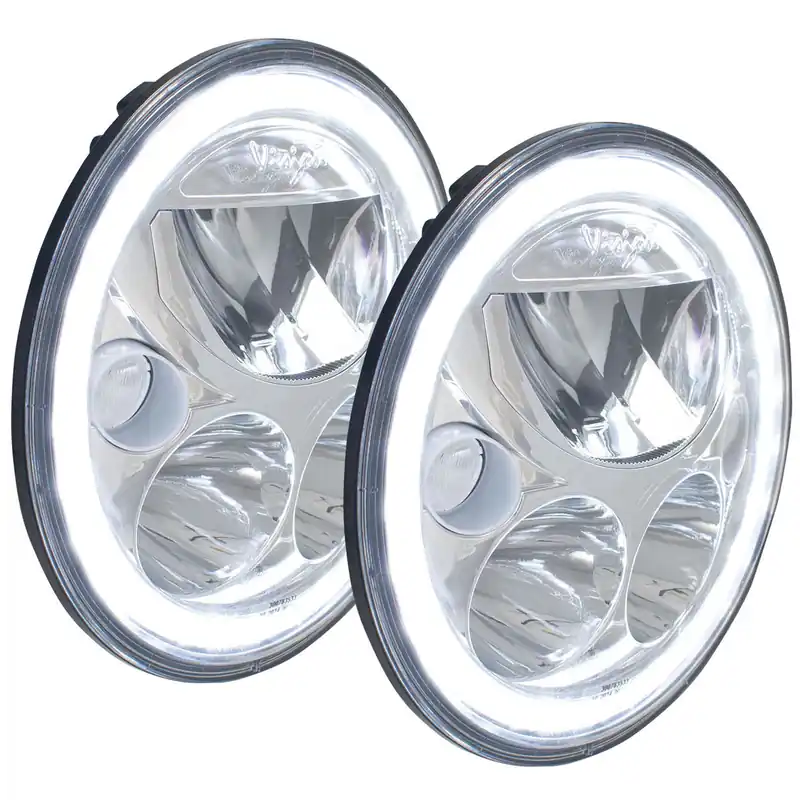 Vision X Lighting Pair Of 7" Round Vx Led Headlight W/ Low-High-Halo - XIL-7RDKIT Top Rated