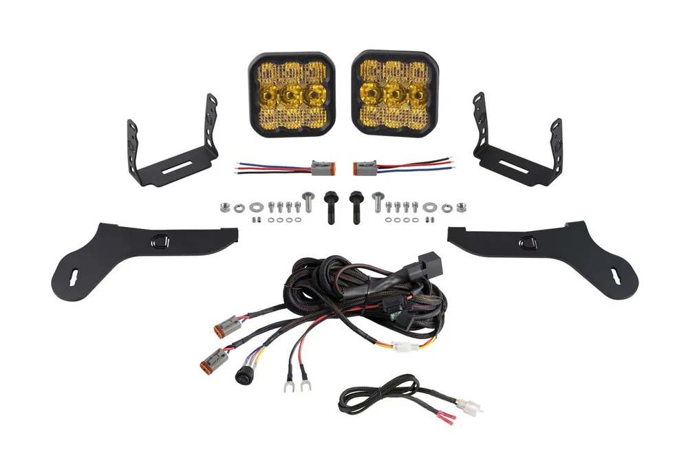 Cheap Diode Dynamics SS5 Bumper LED Pod Light Kit for 2017-2020 Ford Raptor Sport Yellow Combo - DD7345