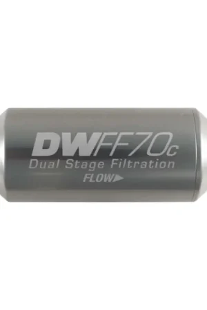 Price Drop DeatschWerks 10AN Female 10 Micron 70mm Compact In-Line Fuel Filter Kit