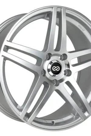 Budget Enkei RSF5 18x8 40mm Offset 5x114.3 Bolt Pattern 72.6mm Bore Dia Silver Machined Wheel