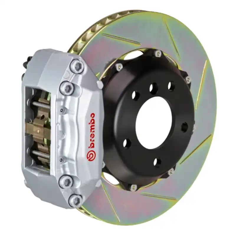 Brembo 00-04 Jetta 1.8t Front GT BBK 4 Piston Cast 2pc 328x28 2pc Rotor Slotted Type1-Silver Seasonal Sale