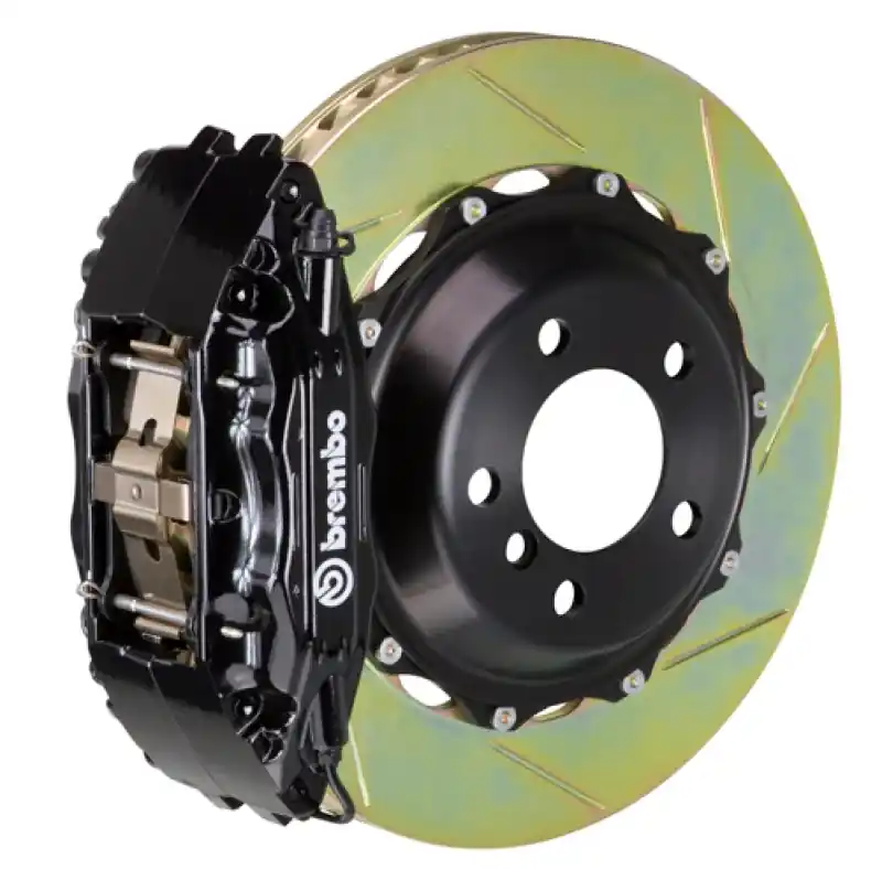 Time-Limited Brembo 00-02 S4/06-08 A4 Front GT BBK 4 Piston Cast 2pc 332x32 2pc Rotor Slotted Type1-Black