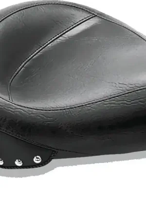 Hot Picks Mustang 82-03 Harley Sportster Wide Touring Solo Seat w/Studs - Black